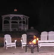 Firepit with fire