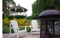 Enoy our hot tub and gazebo at Plain & Fancy Bed and Breakfast