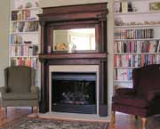 Fireplace in parlor