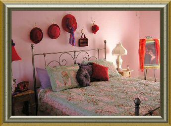 Bed in Red Hat Suite