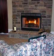 Fireplace in Scarlett's Hideaway