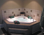 Jacuzzi tub in Scarlett's Hideaway