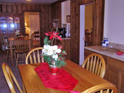 Breakfast room set for Christmas